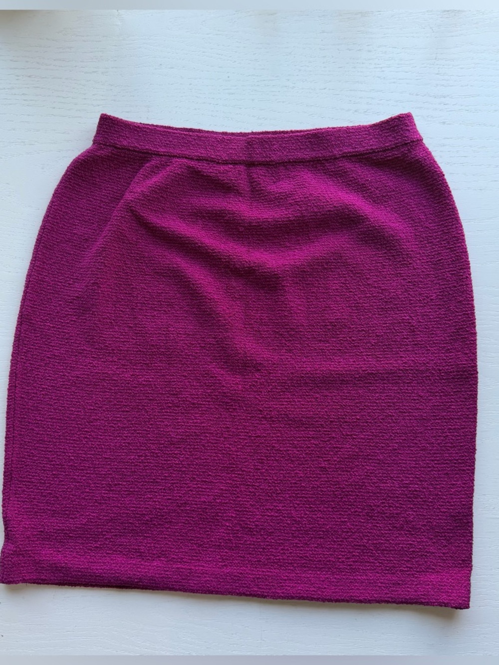 St John By Marie Knit Skirt A-Line Size 12 Fuchsia Pink
